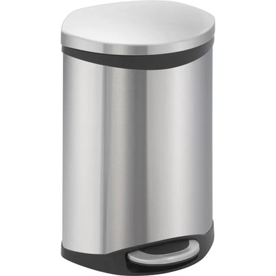 EKO-Europe Кош за отпадъци EKO SHELL с педал (10 л) - хром мат (EKO 921810 - Matt s/s)