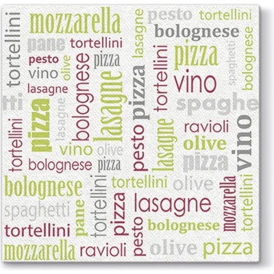 PAW ubrousky Airlaid L Italian Food Green 40x40cm