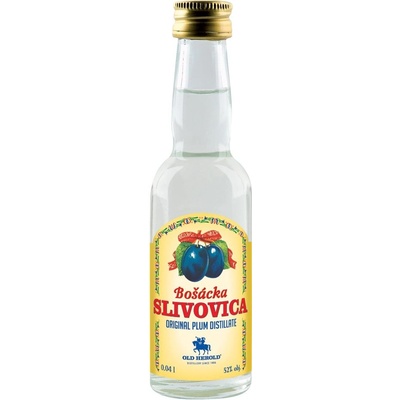 Bošácka Slivovica MINI 52% 0,04 l (čistá fľaša)