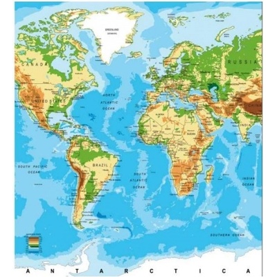 DIMEX ART Флизелинов фототапет карта на света 225 x 250 см