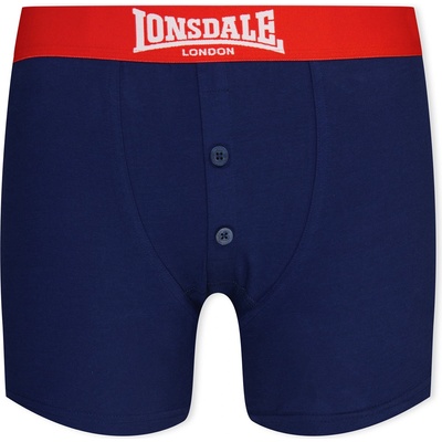 Lonsdale Юношески боксерки Lonsdale 2 Pack Boxers Junior - Navy/Bright Red