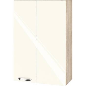 Image 1 of ИРИМ Висок ъглов горен кухненски шкаф Сити АРФ-Крийм гланц-11-122 60/30/90 см