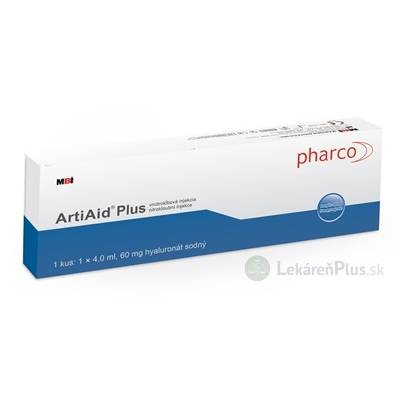 ArtiAid Plus vnútrokĺbová injekcia predplnená, 60 mg hyaluronát sodný, 1x4 ml