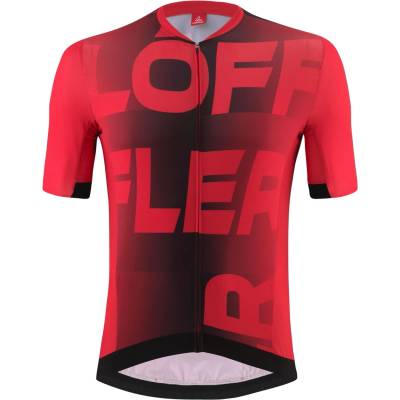 Löffler Мъжка фланелка с къс ръкав за колоездене Löffler Bike Jersey Full-Zip Signature Mid Cycling jersey - Red - размер 50 (EU) (056-3498-0313)