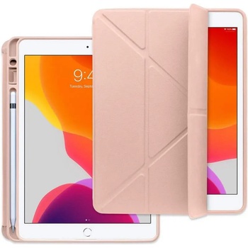 Torrii Torrio Plus Case - кожен кейс и поставка с отделение за Apple Pencil за iPad 7 (2019), iPad 8 (2020) (розов)