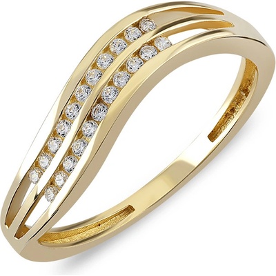 Lillian Vassago zlatý prsten se zirkony LLV06 GR062