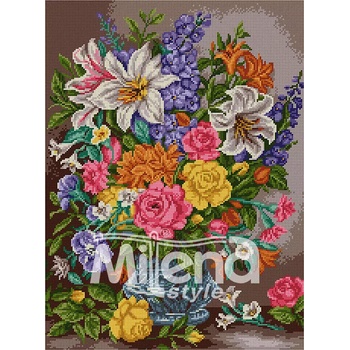 Milena Style Гоблен с щампа Цветя за дома с конци Ariadna