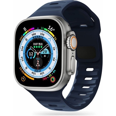 Tech-Protect Силиконова каишка за часовник Apple Watch 6/7/8/9/10/SE/Ultra 1-2 (44/45/46/49 mm) от Tech-Protect IconBand Line - Navy (9490713935743)