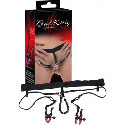 Bad Kitty String with Clamps – Zboží Dáma