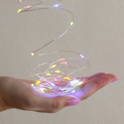 Star trading LED-wire garland Dew Drops 40 multicolour LED wire: silver length ca.4 – Zbozi.Blesk.cz