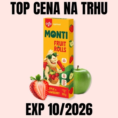 Monti ovocná trubička Jablko & Jahoda 30 g