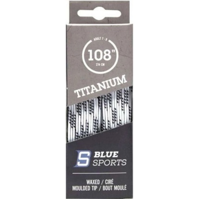 Hokejové šnúrky Blue Sports Titanium voskované 274 cm