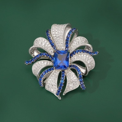 Éternelle brož se zirkony Gianna B8120-X3463-1-390 stříbrná