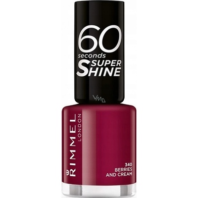 Rimmel London 60 Seconds Super Shine Nail Polish 340 Berries And Cream 8 ml