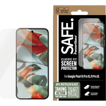Panzer Стъклен протектор Safe за Google Pixel 10 Pro XL, 9 Pro XL, UWF, Antibacterial, Прозрачен