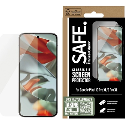 Panzer Стъклен протектор Safe за Google Pixel 10 Pro XL, 9 Pro XL, UWF, Antibacterial, Прозрачен