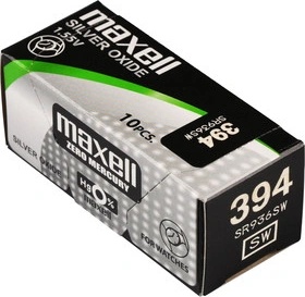 Batteria 394 Maxell 394 SR45 SR936SW - Pile A Bottone Ossido D'argento 1,55V, Confezione Da 10 Batteria 394 Swatch - Foto 4