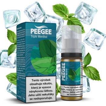 PEEGEE Trojitý mentol 10 ml 6 mg