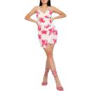 Mini šaty s růžovými květy DHJ-SK-15876.35 pink