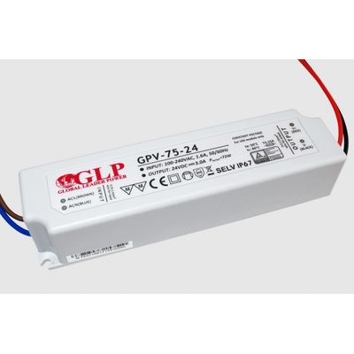Napájecí zdroj pro LED pásky GLP 24V 3A 72W IP67 GPV-75-24