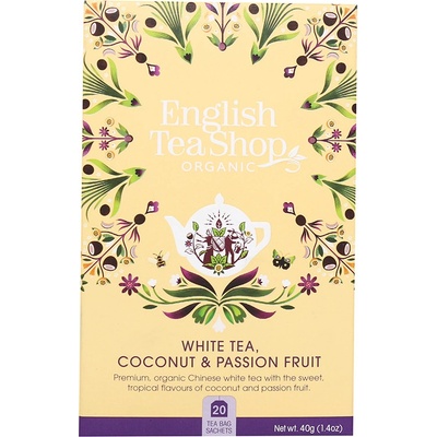 English Tea Shop bílý čaj kokos passion fruit BIO 20 x 2 g
