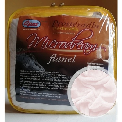 Apex Mikroplyš prostěradlo Microdream Flanel Bílé 90x200