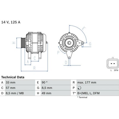 generátor BOSCH 0 986 080 270