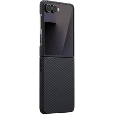 PITAKA Magsafe Калъф за Samsung Z Flip 7, Pitaka Edge Black-Gray Case, Черен (FBFLIP7)