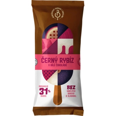 Benešovská továrna na zmrzlinu Sorbet Černý rybíz v bílé čokoládě, nanuk 70ml