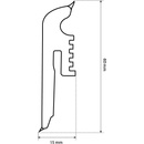 Afirmax soklová lišta bílá 60 mm 2,2 m