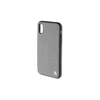 4smarts Калъф с Tекстилен Eфект за iPhone XS/X, 4SMARTS Car-Case, Бял (4S465518)