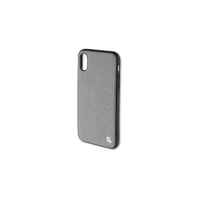 4smarts Калъф с Текстилен Ефект за iPhone XS/X, 4Smarts Car-Case, Бял (4S465518)