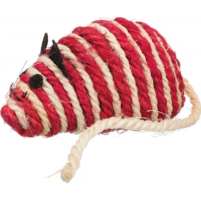 Trixie Hračka kočka Myš sisal s kuličkami 10 cm