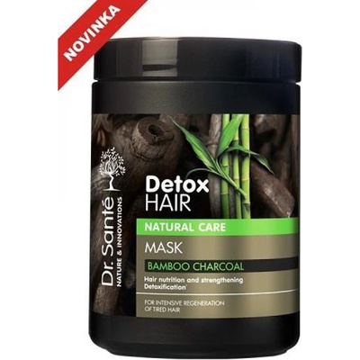 Dr. Santé Detox Hair maska na vlasy s aktívným uhlím z bambusu 1000 ml