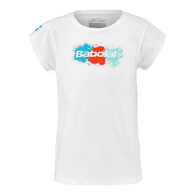 Тениска Babolat Kids' Exercise Cotton Short-Sleeve Performance T-Shirt - White