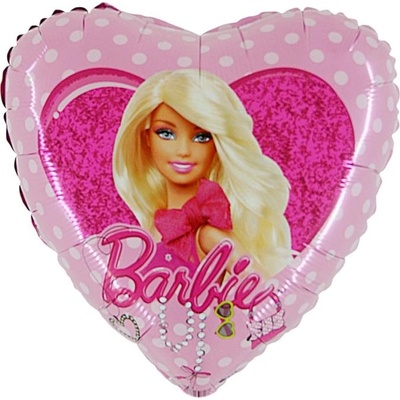 BP Балон от фолио Барби, сърце, 45 см