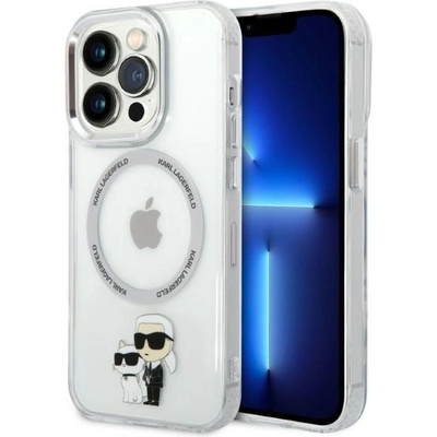 KARL LAGERFELD Кейс Karl Lagerfeld KLHMP14LHNKCIT за iPhone 14 Pro 6.1", твърд, прозрачен, Iconic Karl&Choupette Magsafe (3666339087623)