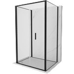 Mexen Exo-F 3S трисекционна сгъваема душ кабина 85 x 110 см, прозрачна, черна (816-085-110-70-00-3S)