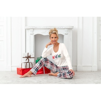 Donna Дамска пижама Piama-Ho-Ho-Long-Ecru-EcruV-64032-Ecru - Бордо, размер 44