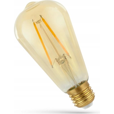 Spectrum LED Retro LED žiarovka E27, ST64, 2W, 240lm, jantárové sklo, 2400K [WOJ+14079]