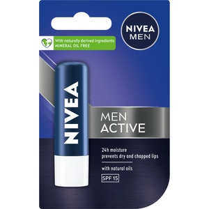 Nivea Men Балсам за устни Active Care, 4.8 g