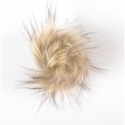 Bambulka premium z umělé kožešiny 8-9cm barva mix béžový vlas