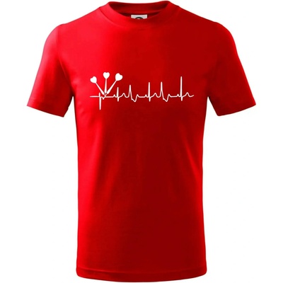 EKG šípky tričko detské červená
