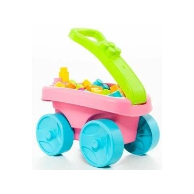 Molto Строителни Блокове Moltó 20 Части Количка за пазаруване Розов