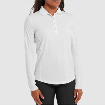Footjoy Dámska polokošeľa LS SUN PROTECTION JERSEY KNIT biele