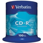 Verbatim CD-R(100-Pack)Шпиндел/EP/DL/52x/700MB (43411)