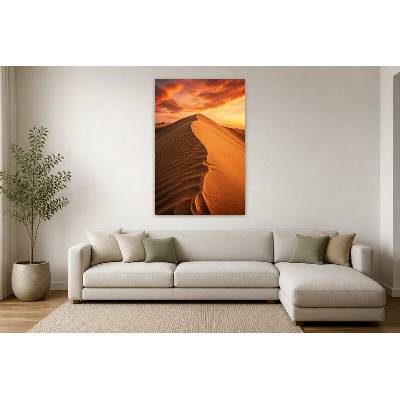 Obraz na plátně – Hřeben duny v zlatém světle 90 × 135 cm