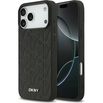 DKNY PU Leather Grid Pattern Magsafe Заден калъф за iPhone 17 Pro Max Black DKNY | Cheren | МЪЖЕ | UNI