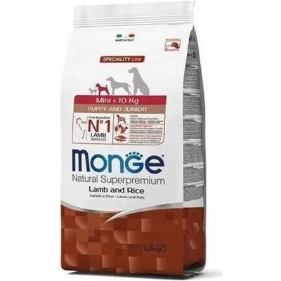 Monge Dog Mini Puppy & Junior Jehně rýže 2,5 kg