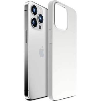 3mk Protection Калъф за Apple iPhone 14 Pro Max, силиконов, 3MK Hardy Case, бял